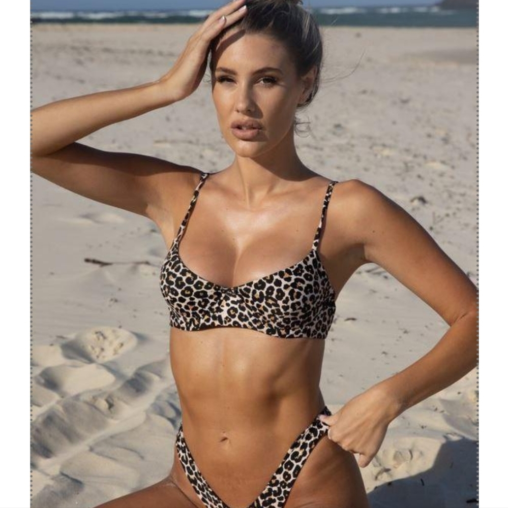 Pinkcolada Tropez leopard top